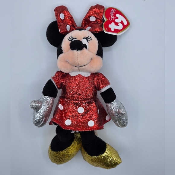 Ty Beanie Baby Disney Minnie Mouse Sparkle Plush - Picture 4 of 11